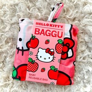 New! Sanrio Hello Kitty Baby Baggu Reusable Recycled Shopping Mini Lunch Tote 🍎